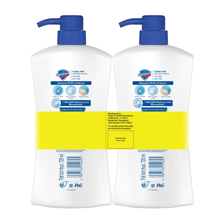 SAFEGUARD Body Wash Floral Pink 720ml Buy 1 Get 2nd at 50% Off