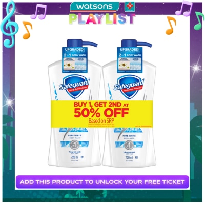 SAFEGUARD SAFEGUARD Body Wash Pure White 720ml Buy 1 Get 2nd at 50% Off