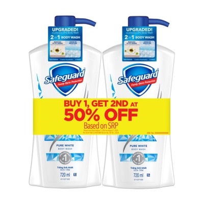 SAFEGUARD SAFEGUARD Body Wash Pure White 720ml Buy 1 Get 2nd at 50% Off