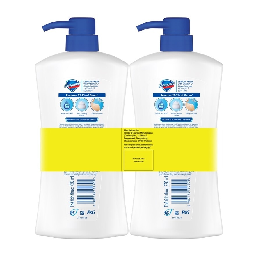 SAFEGUARD Body Wash Lemon Fresh 720ml Buy 1 Get 2nd at 50% Off
