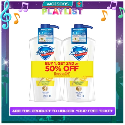 SAFEGUARD SAFEGUARD Body Wash Lemon Fresh 720ml Buy 1 Get 2nd at 50% Off