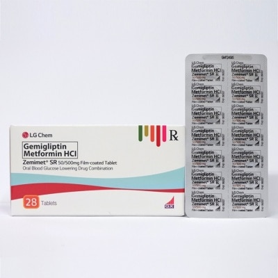 ZEMIMET SR ZEMIMET SR Gemigliptin Metformin HCI 50/500mg Film-Coated Tablet (Sold Per Piece) [PRESCRIPTION REQUIRED]