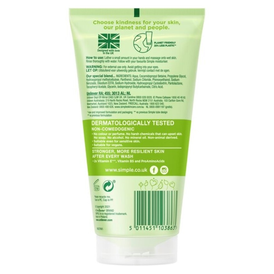SIMPLE Refreshing Facial Wash 150ml