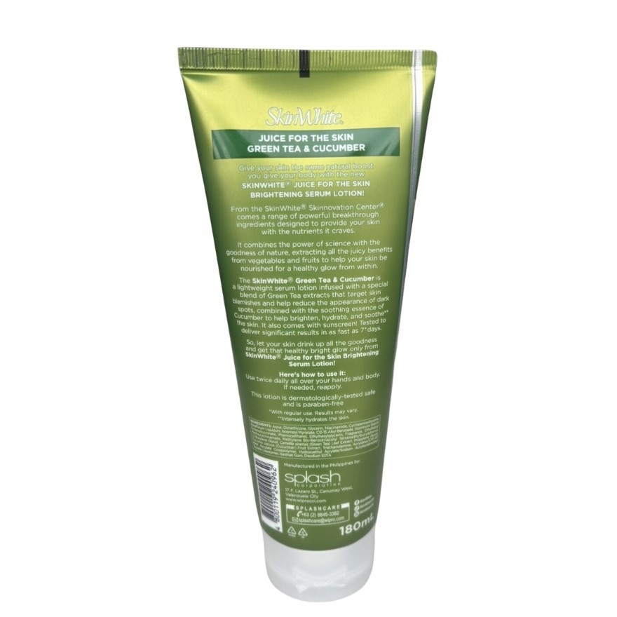 SKINWHITE Brightening Serum Lotion Green Tea And Cucumber 180ml
