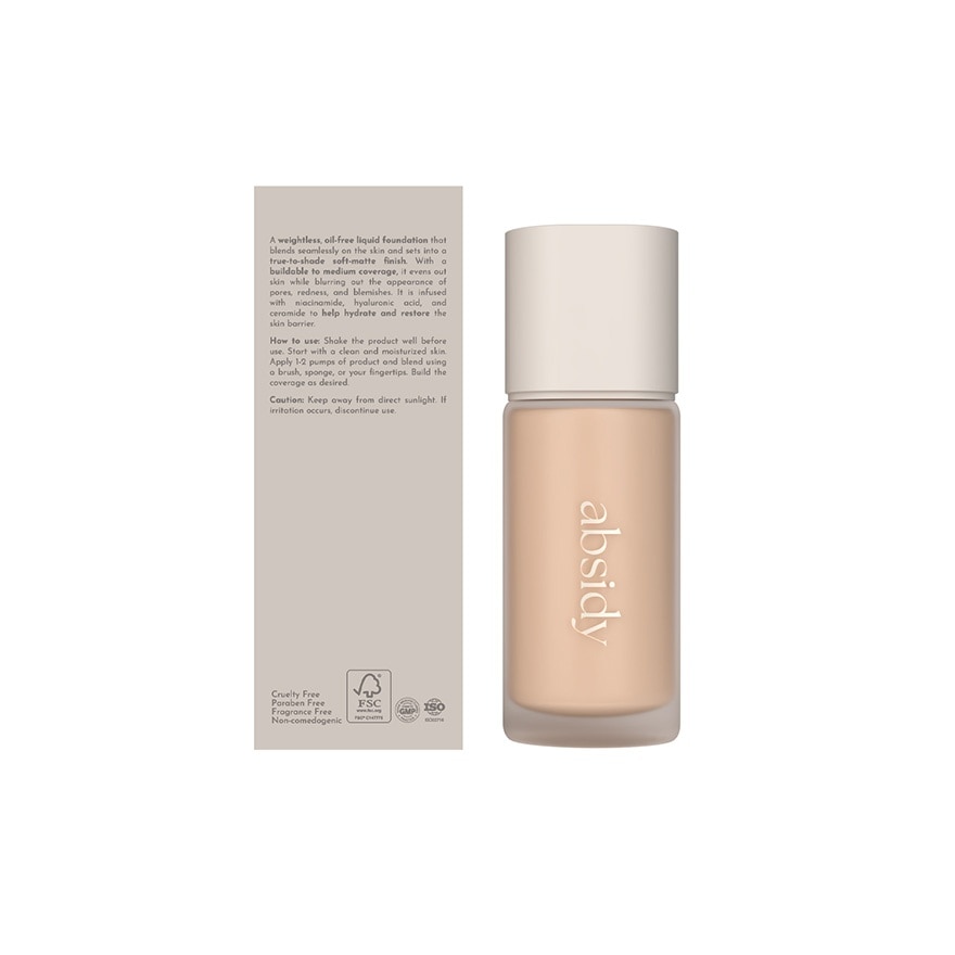 ABSIDY Beauty Base Weightless Touch Foundation 0W 30ml