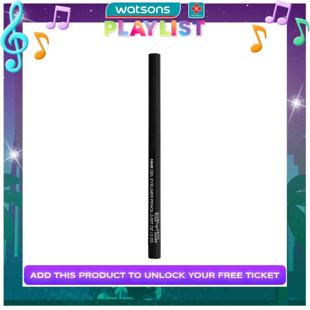 BYS 16HR Gel Eyeliner Pencil Black 0.2g