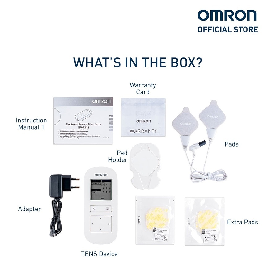 OMRON HV-F311 Heated Tens Massager - Electric Nerve Stimulator