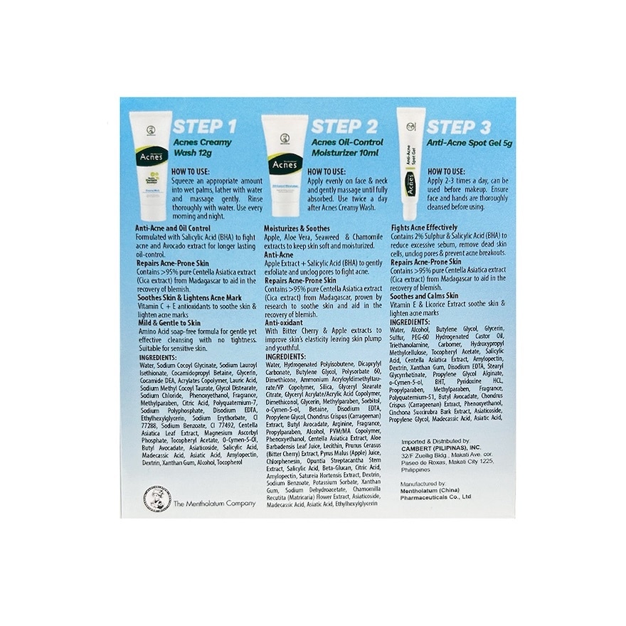 ACNES Mentholatum Anti-Acne Trial Kit