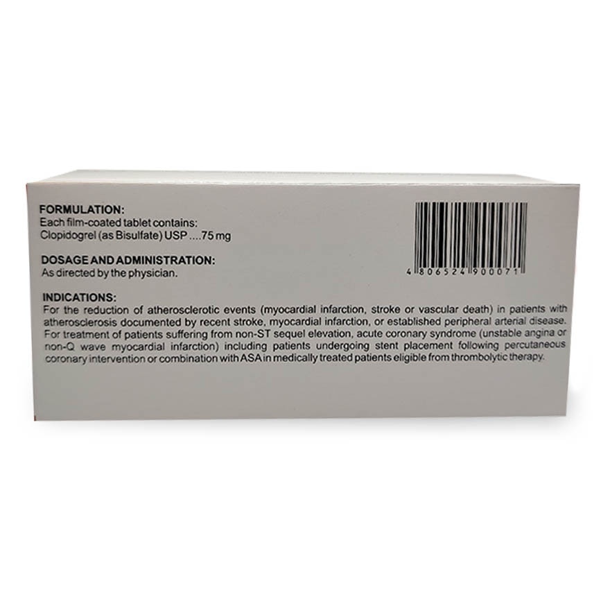 XEREVO Clopidogrel 75mg Film-Coated Tablet 100s [PRESCRIPTION REQUIRED]