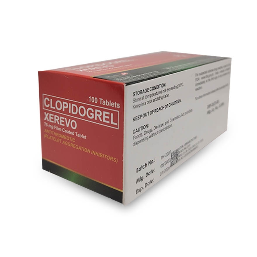 XEREVO Clopidogrel 75mg Film-Coated Tablet 100s [PRESCRIPTION REQUIRED]