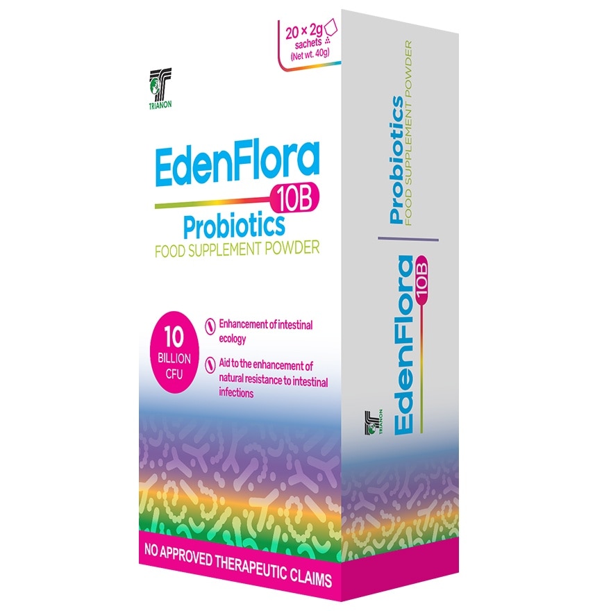EDENFLORA Probiotics 10B Food Supplement Powder 20 x 2g