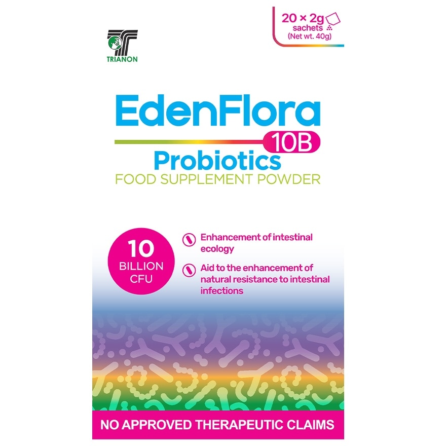 EDENFLORA Probiotics 10B Food Supplement Powder 20 x 2g