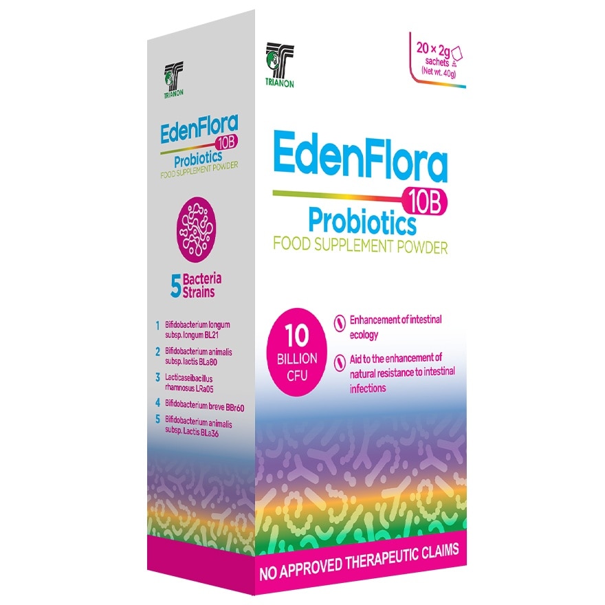 EDENFLORA Probiotics 10B Food Supplement Powder 20 x 2g