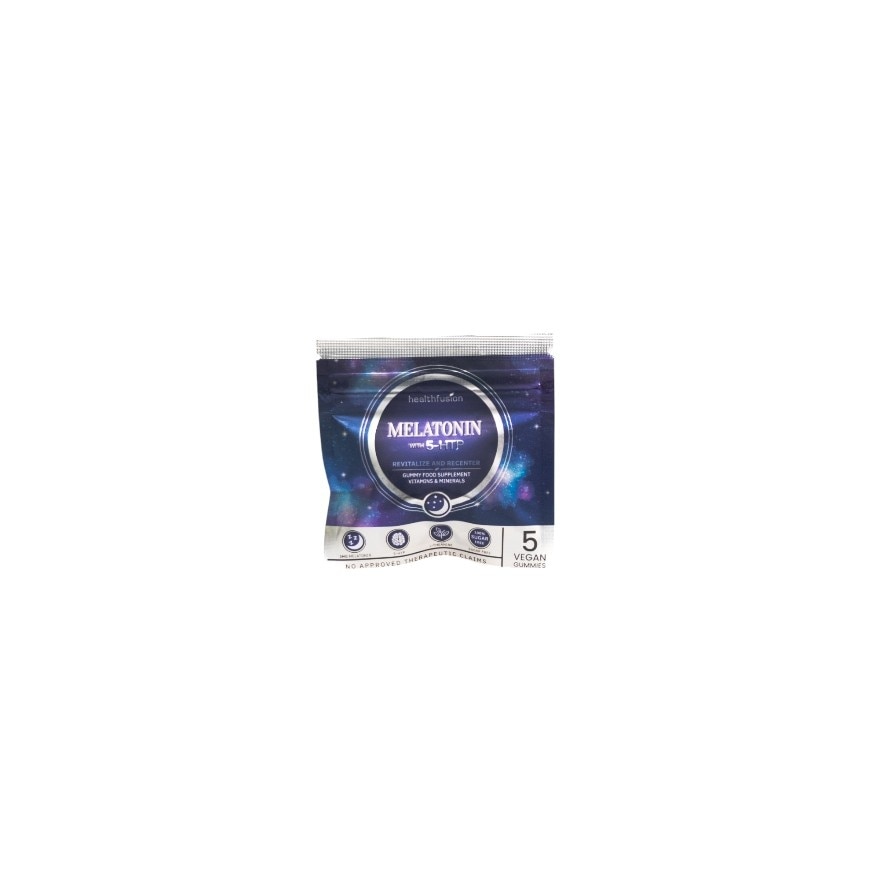 HEALTH FUSION Melatonin With 5-HTP Gummy Food Supplement 5 gummies