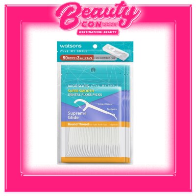 WATSONS WATSONS Super Smooth Round Thread Dental Floss Picks 50s X 3