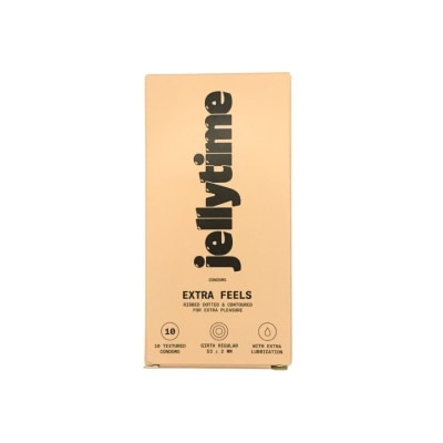 JELLY TIME JELLY TIME Extra Feels Condoms Ribbed, Dotted & Contoured 10s