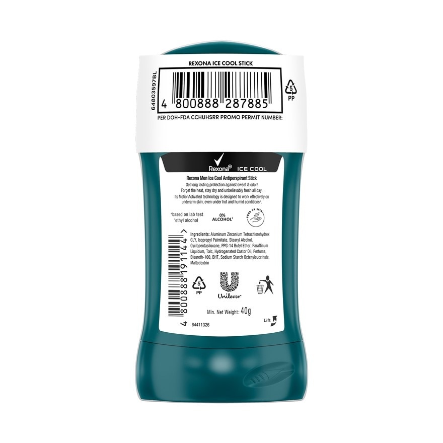 REXONA Men Deodorant Stick Ice Cool 40g Buy 1, Get 2nd at 50% off