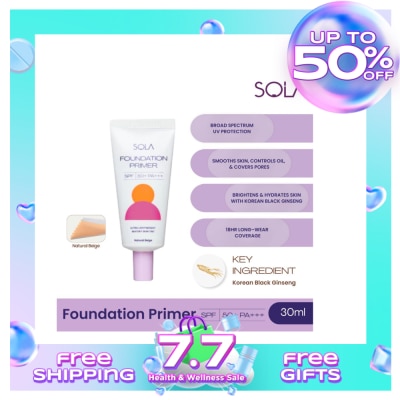 SOLA SOLA Foundation Primer SPF50+++ 30ml Natural Beige