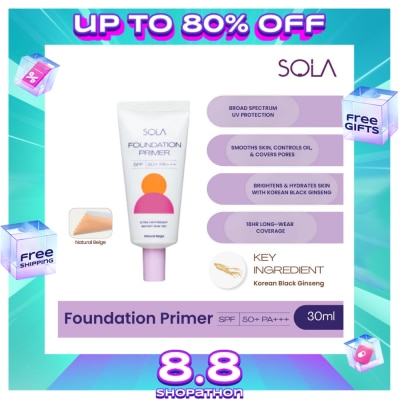SOLA SOLA Foundation Primer SPF50+++ 30ml Natural Beige