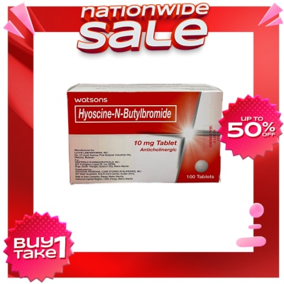 WATSONS GENERICS WATSONS GENERICS Hyoscine-N-Butylbromide 10mg Tablet Sold Per Piece (Expiry: Dec 2026)