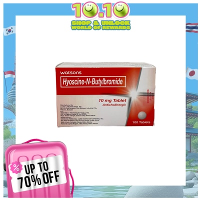 WATSONS GENERICS WATSONS GENERICS Hyoscine-N-Butylbromide 10mg Tablet Sold Per Piece (Expiry: Dec 2026)
