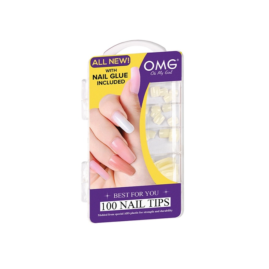 OMG Nail Tips with Nail Glue E22F100N