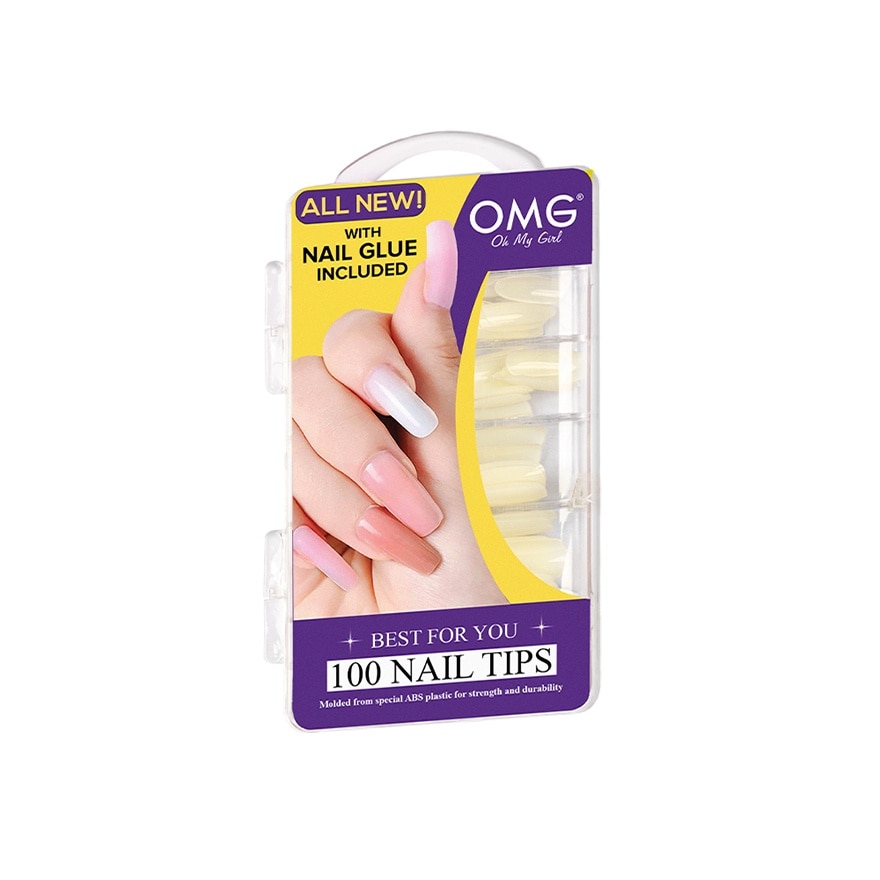 OMG Nail Tips with Nail Glue E16F100N