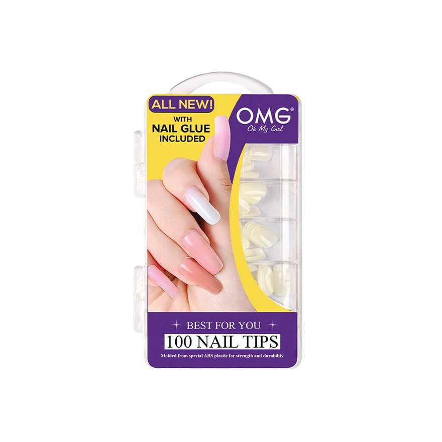 OMG Nail Tips with Nail Glue E30F100N