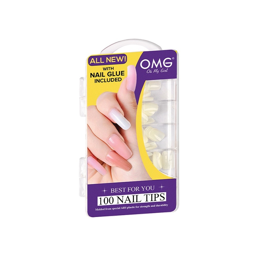 OMG Nail Tips with Nail Glue E30F100N