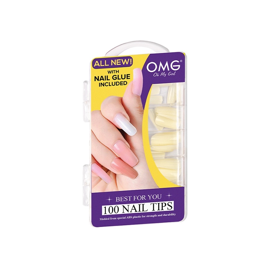 OMG Nail Tips with Nail Glue E41F100N