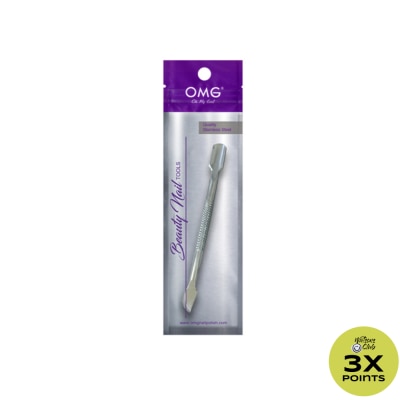 OMG OMG Steel Cuticle Pusher Fingernails and Toenails Suitable