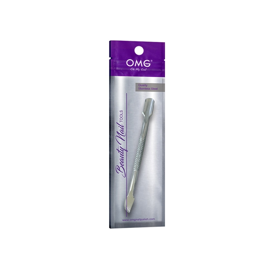 OMG Steel Cuticle Pusher Fingernails and Toenails Suitable