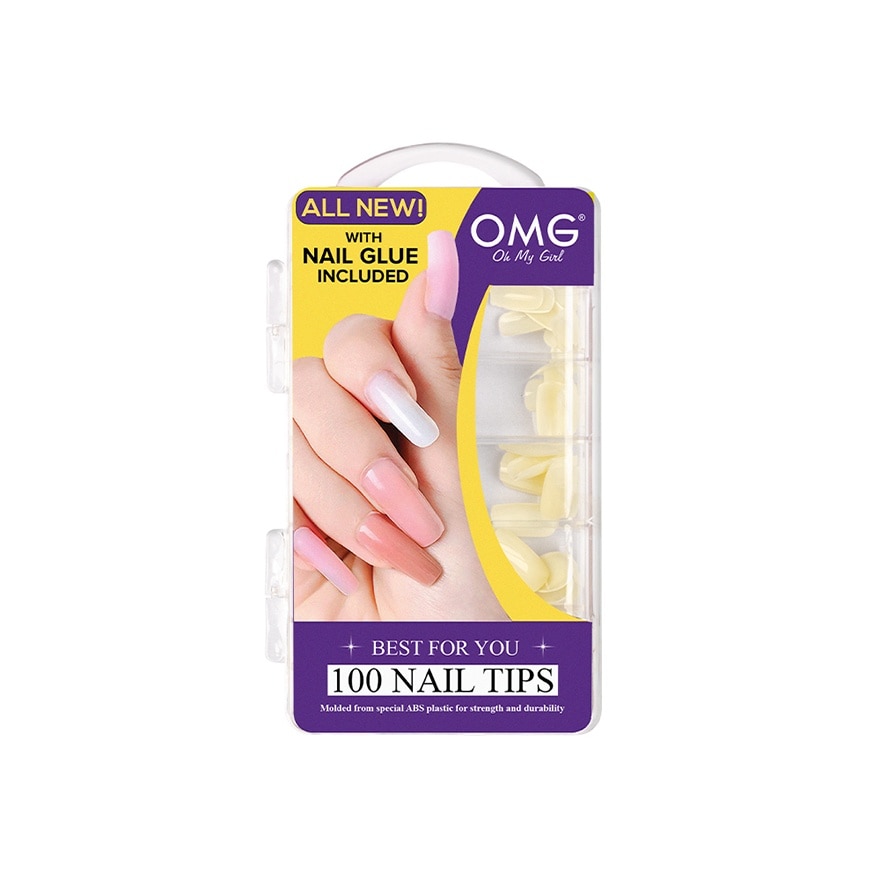 OMG Nail Tips with Nail Glue E40F100N
