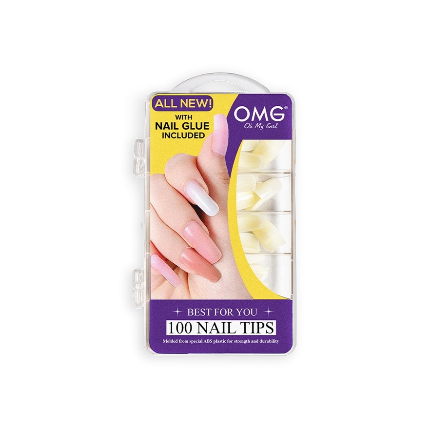 OMG Nail Tips with Nail Glue E44F100N