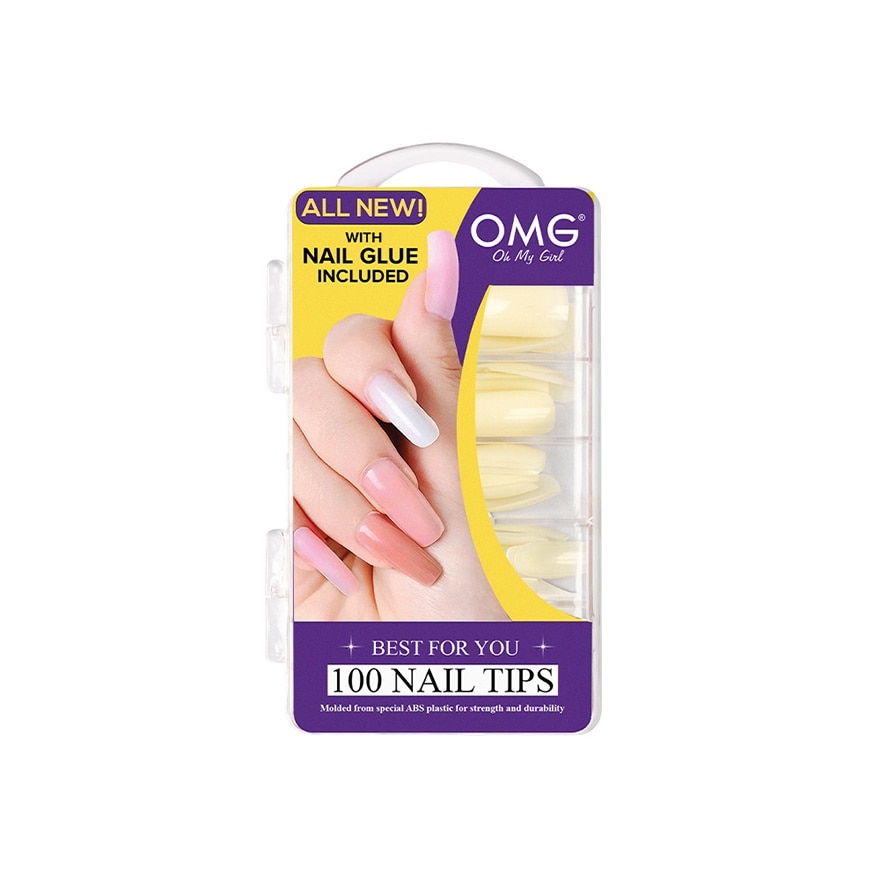 OMG Nail Tips with Nail Glue E43F100N