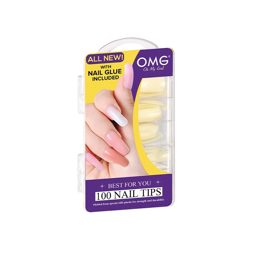 OMG Nail Tips with Nail Glue E43F100N