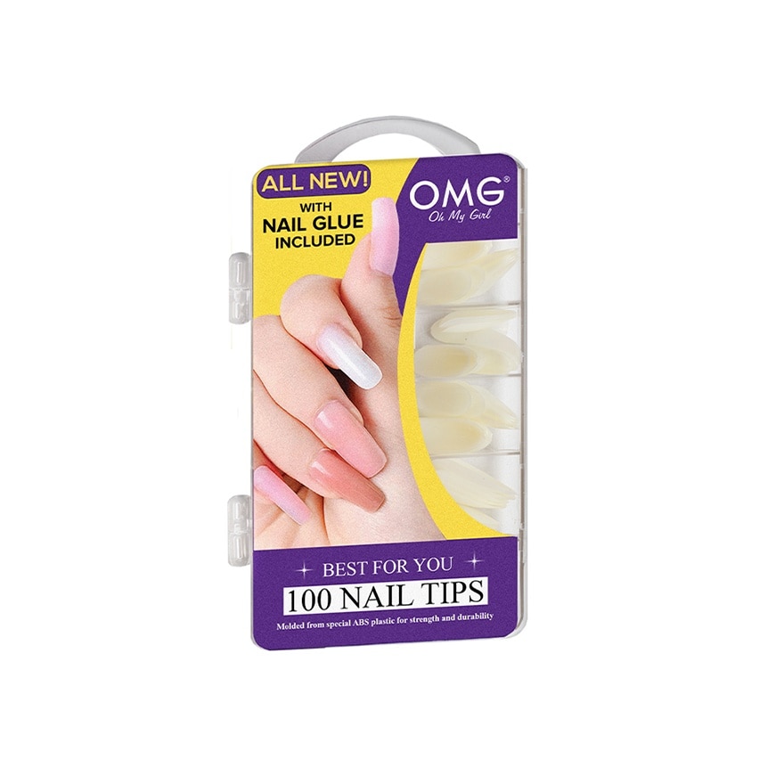 OMG Nail Tips with Nail Glue E48F100N