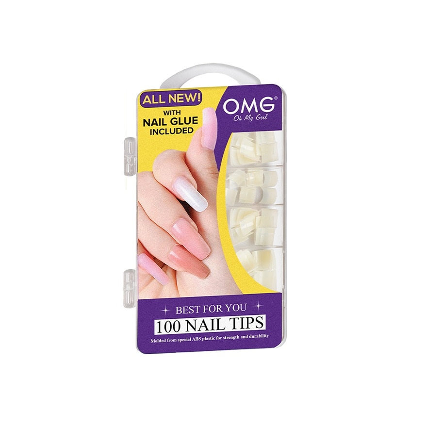 OMG Nail Tips with Nail Glue E49F100N