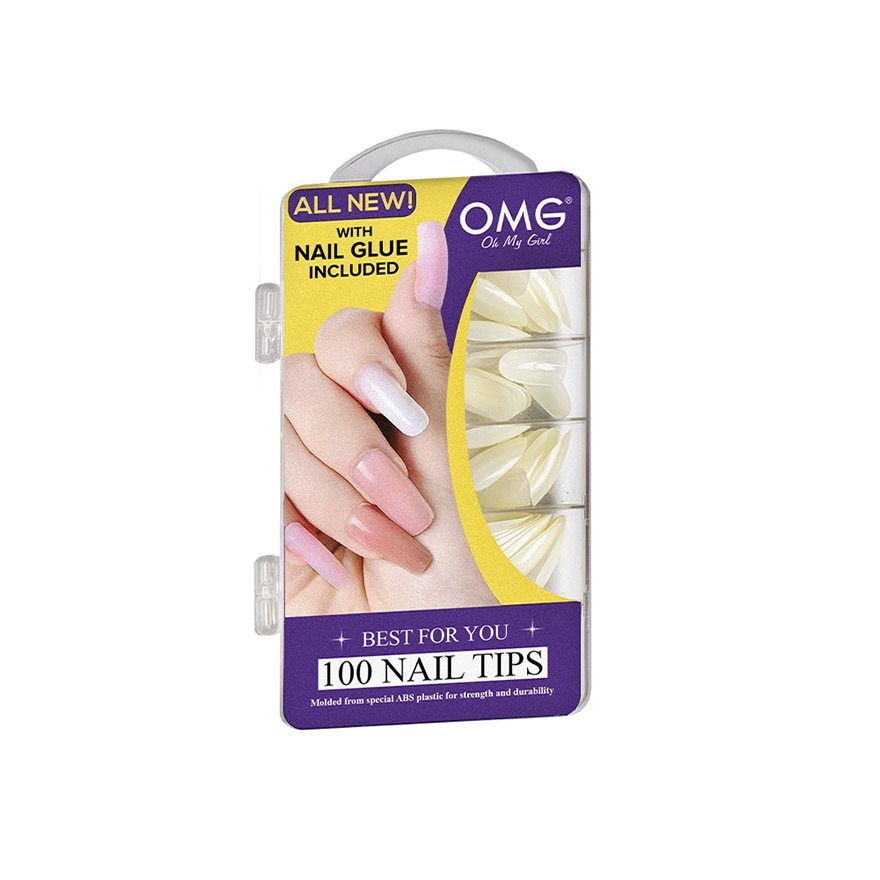 OMG Nail Tips with Nail Glue E45F100N