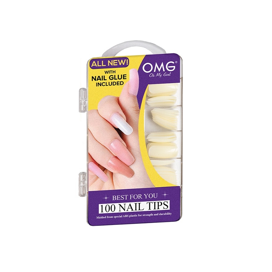 OMG Nail Tips with Nail Glue E47F100N