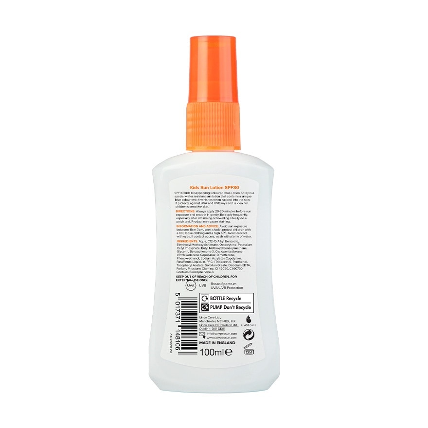 CALYPSO Kids Coloured Sun Lotion Spray SPF30 100ml image