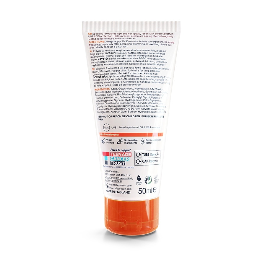 CALYPSO Sensitive Skin Face Lotion SPF50 50ml