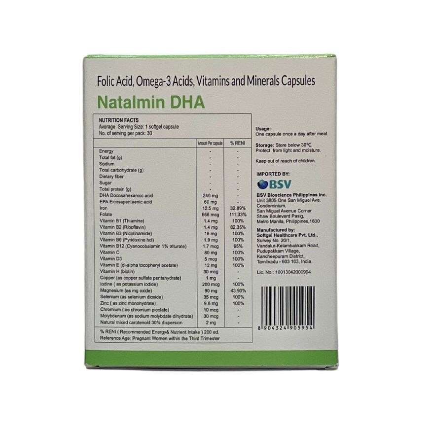NATALMIN DHA Capsule Sold Per Piece