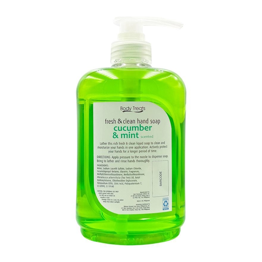 BODY TREATS Fresh And Clean Cucumber & Mint Scented 750ml