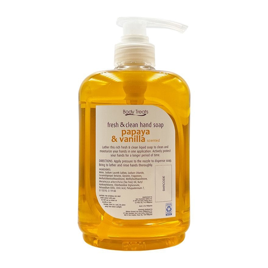 BODY TREATS Fresh And Clean Papaya & Vanilla Scented 750ml