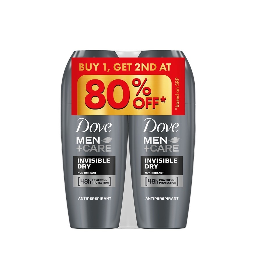 DOVE Men + Care Invisible Dry Antiperspirant Roll On 40ml Bundle