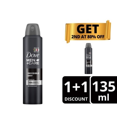 DOVE MEN - DOVE Men + Care Invisible Dry Antiperspirant Aerosol 135ml Bundle