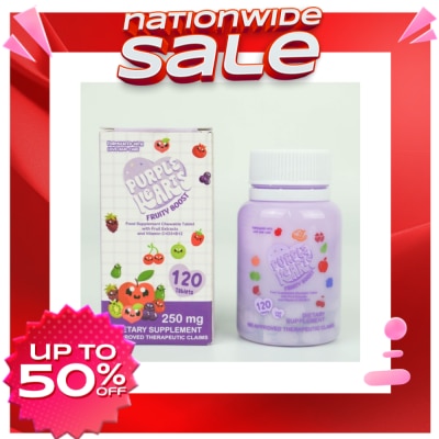 PURPLE HEARTS PURPLE HEARTS Fruity Boost 250mg 120 Tablets