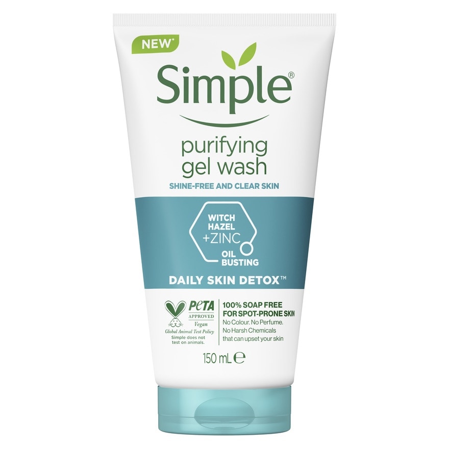 SIMPLE Daily Skin Detox Face Care Purifying Gel Wash 150ml