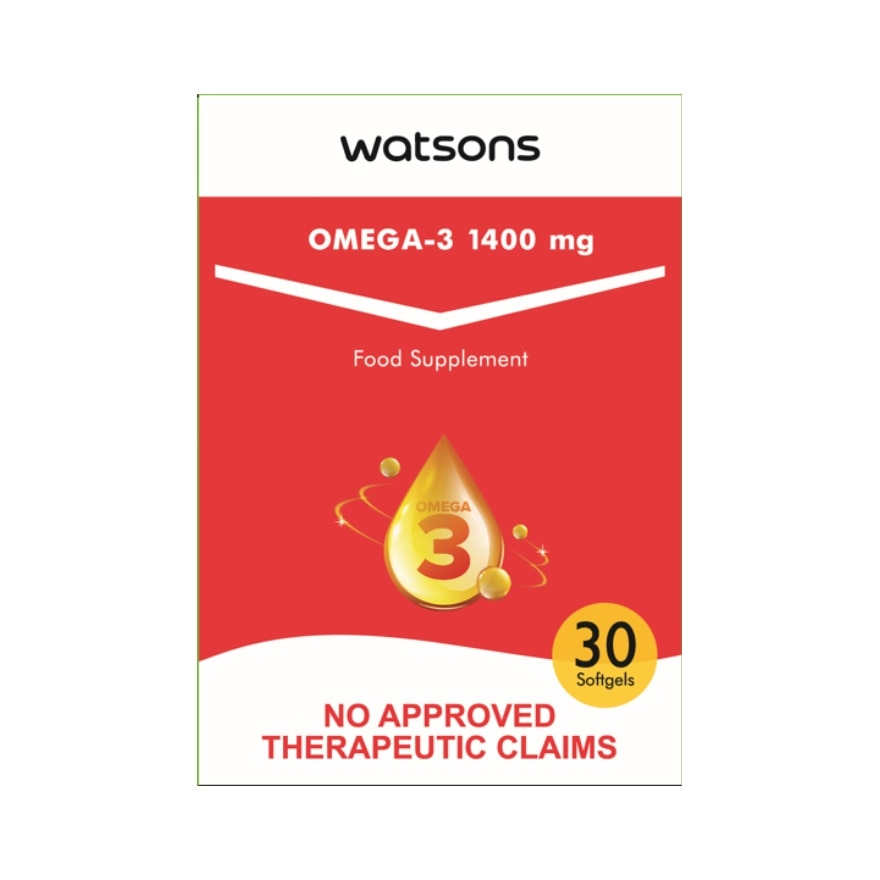 WATSONS GENERICS Omega-3 Oil Softgel Capsule 1400mg 30s Pack